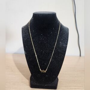 14k Figaro necklace with Hebrew word 'Aleph' 20"
